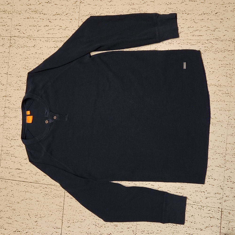 Hugo Boss Orange Label Knit 1/4 Button Down Pullover Crewneck Sweater